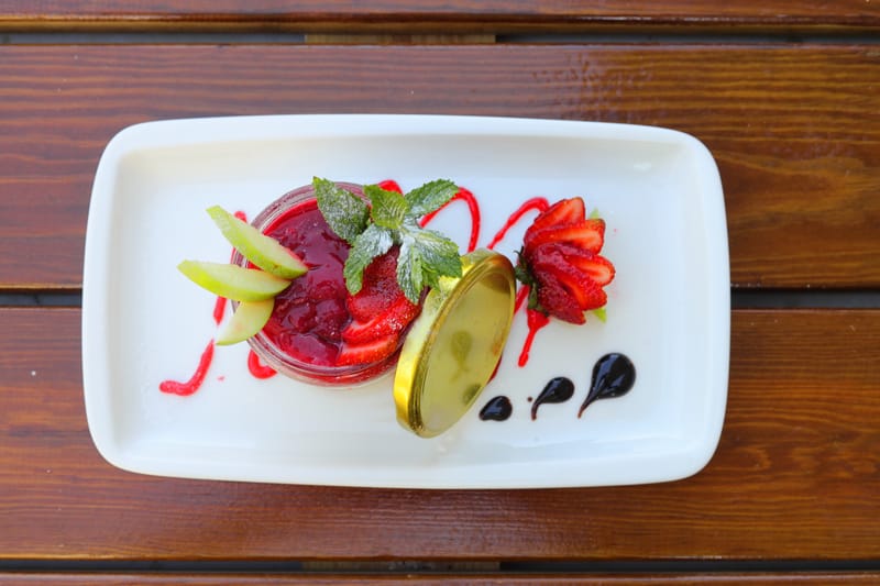 Panna cotta coulis fraise
