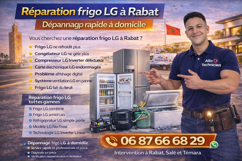 Réparation Réfrigérateur LG Rabat | Frigo Américain