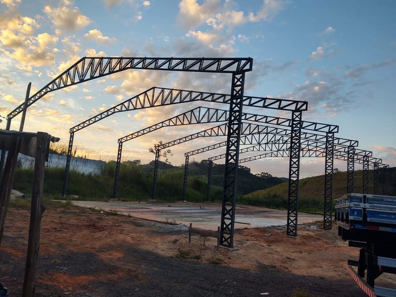 Obra de uma quadra Poliesportiva no munícipio de Jambeiro/SP