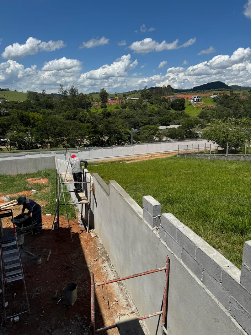 Obra executada no condomínio residencial Recanto Santa Bárbara - Jambeiro/SP