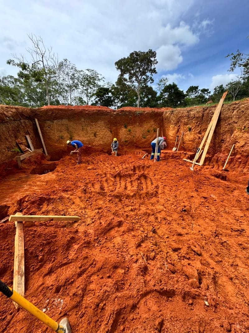 Obra executada no condomínio residencial Recanto Santa Bárbara - Jambeiro/SP
