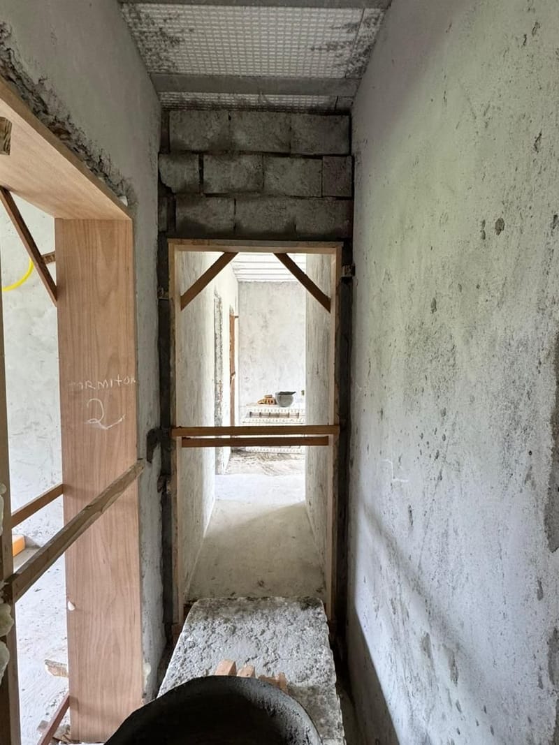 Obra em andamento no condomínio aeronáutico Ipuã