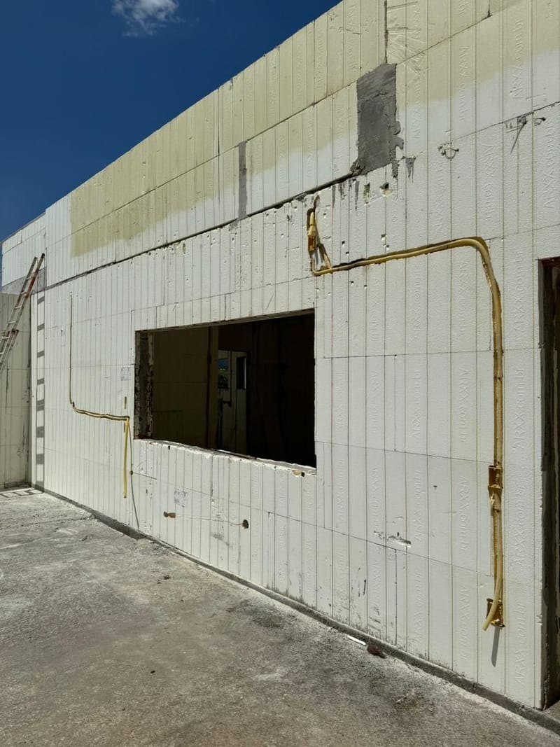 Obra em andamento no condomínio aeronáutico Ipuã