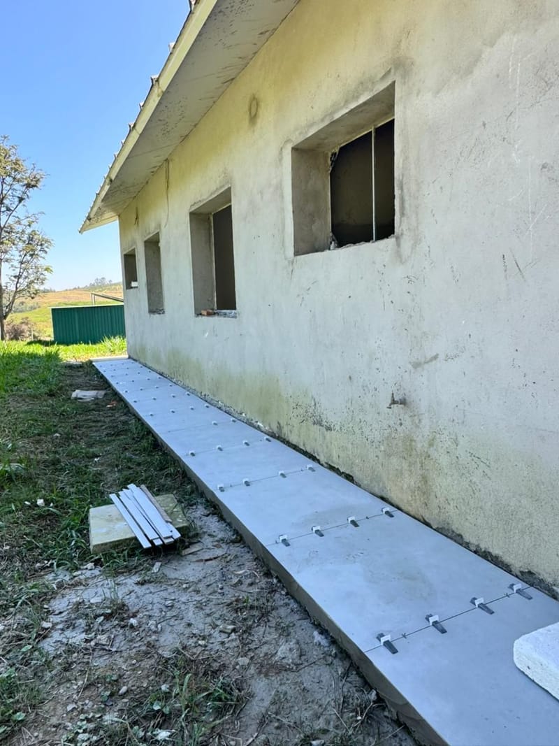 Obra em andamento no condomínio aeronáutico Ipuã