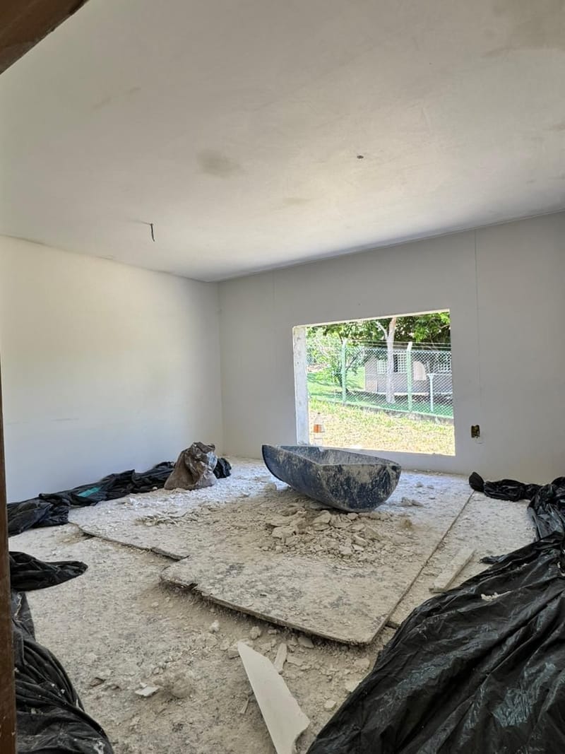 Obra em andamento no condomínio aeronáutico Ipuã