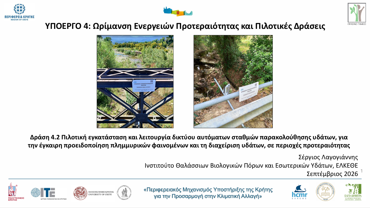 ΩΡΙΜΑΝΣΗ ΕΝΕΡΓΕΙΩΝ ΠΡΟΤΕΡΑΙΟΤΗΤΑΣ ΚΑΙ ΠΙΛΟΤΙΚΕΣ ΔΡΑΣΕΙΣ