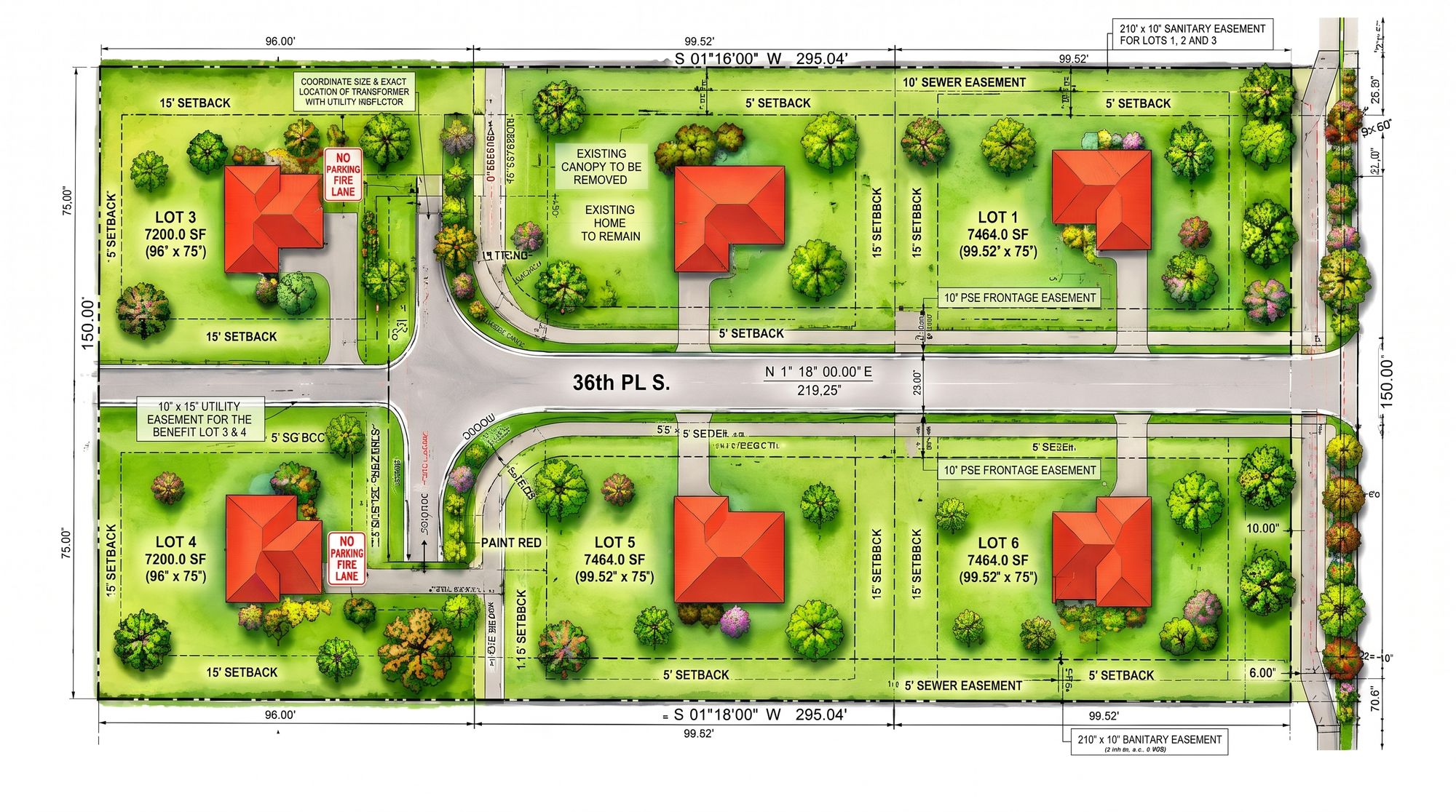 Six Lots Short Plat - King County - N.W. Washington