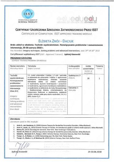 PSYCHOLOŻKA, PSYCHOTERAPEUTKA, HIPNOTERAPEUTKA, 
