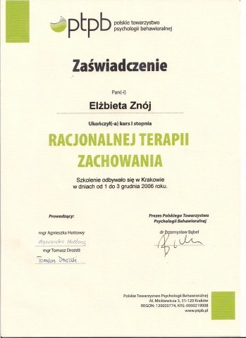 PSYCHOLOŻKA, PSYCHOTERAPEUTKA, HIPNOTERAPEUTKA, 