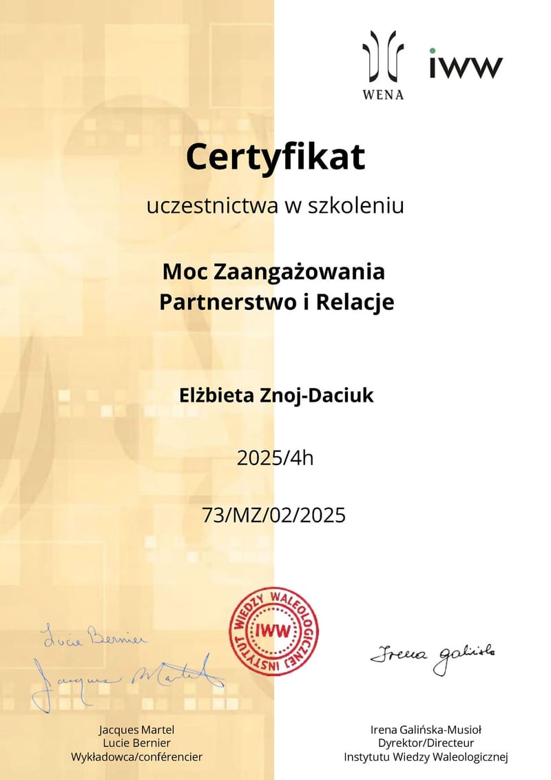 PSYCHOLOŻKA, PSYCHOTERAPEUTKA, HIPNOTERAPEUTKA, 