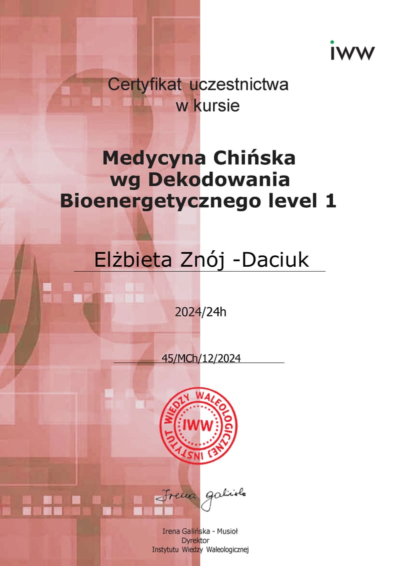 PSYCHOLOŻKA, PSYCHOTERAPEUTKA, HIPNOTERAPEUTKA, 