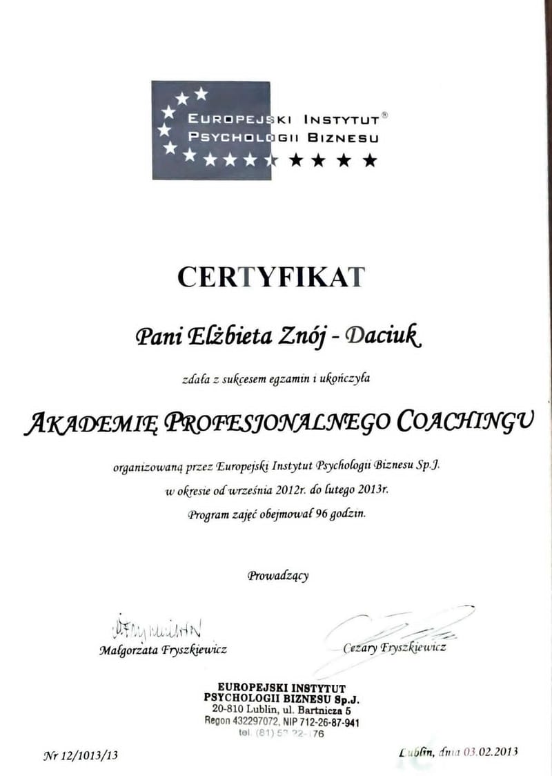 PSYCHOLOŻKA, PSYCHOTERAPEUTKA, HIPNOTERAPEUTKA, 