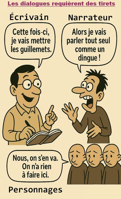 Les guillemets dans les dialogues : une catastrophe !