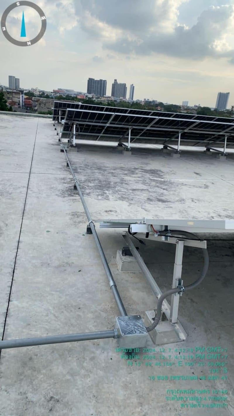 งานติดตั้งโซลาร์เซลล์ 30Kw. บ.ทวีมงคลก่อสร้าง จำกัด กทม.