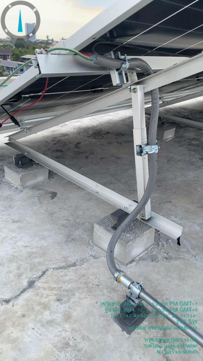 งานติดตั้งโซลาร์เซลล์ 30Kw. บ.ทวีมงคลก่อสร้าง จำกัด กทม.