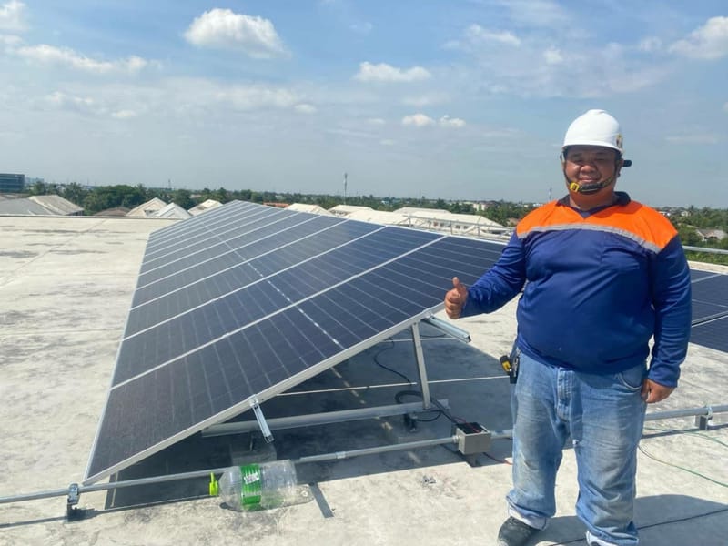 งานติดตั้งโซลาร์เซลล์ 30Kw. บ.ทวีมงคลก่อสร้าง จำกัด กทม.