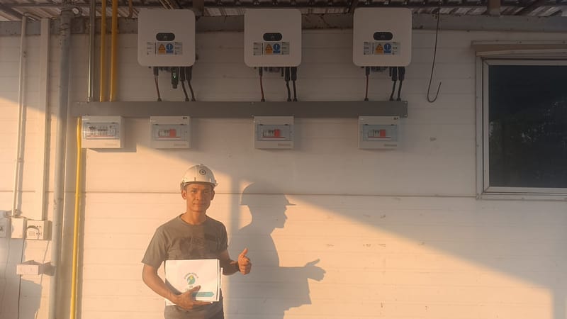 งานติดตั้งโซลาร์เซลล์ 15Kw. บ่อหินบุษยาคอนกรีต อ.เขมราฐ จ.อำนาจเจริญ