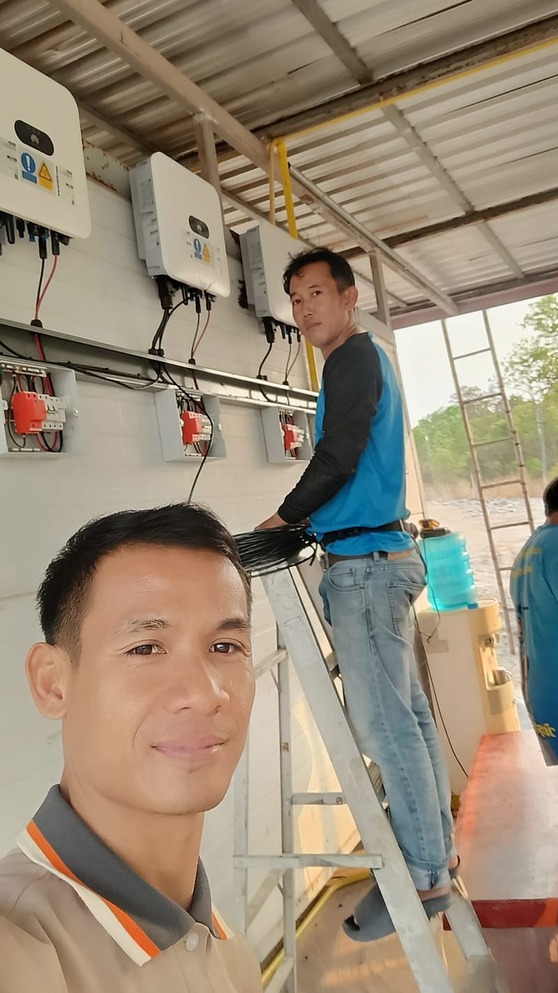 งานติดตั้งโซลาร์เซลล์ 15Kw. บ่อหินบุษยาคอนกรีต อ.เขมราฐ จ.อำนาจเจริญ