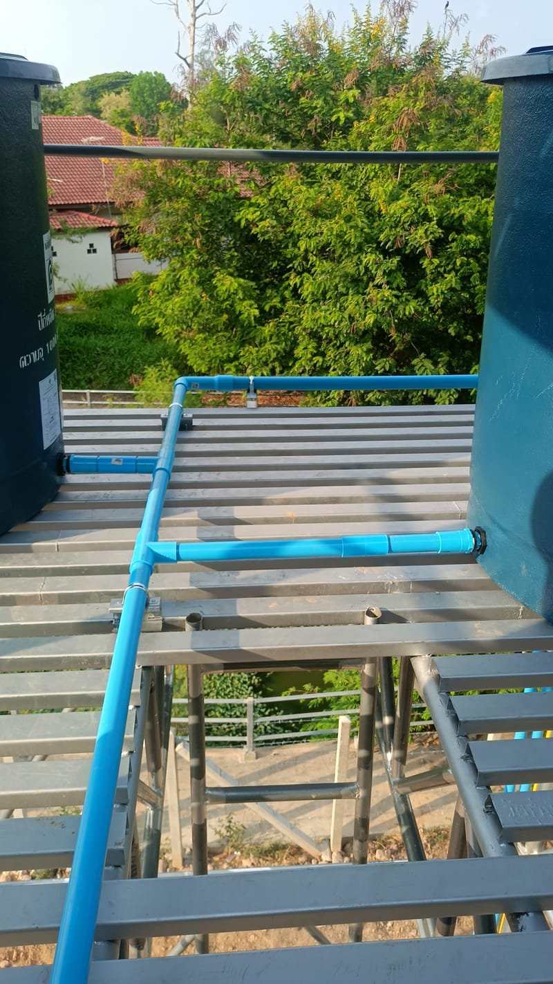 งานหอถังสูง พร้อมชุดSolar Submersible Pump 2Hp จ.อำนาจเจริญ ไซต์ที่2