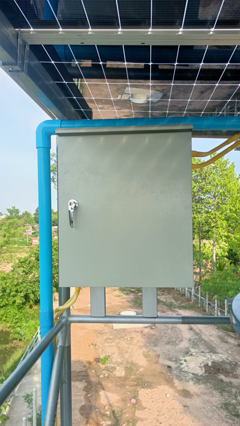 งานหอถังสูง พร้อมชุดSolar Submersible Pump 2Hp จ.อำนาจเจริญ ไซต์ที่2
