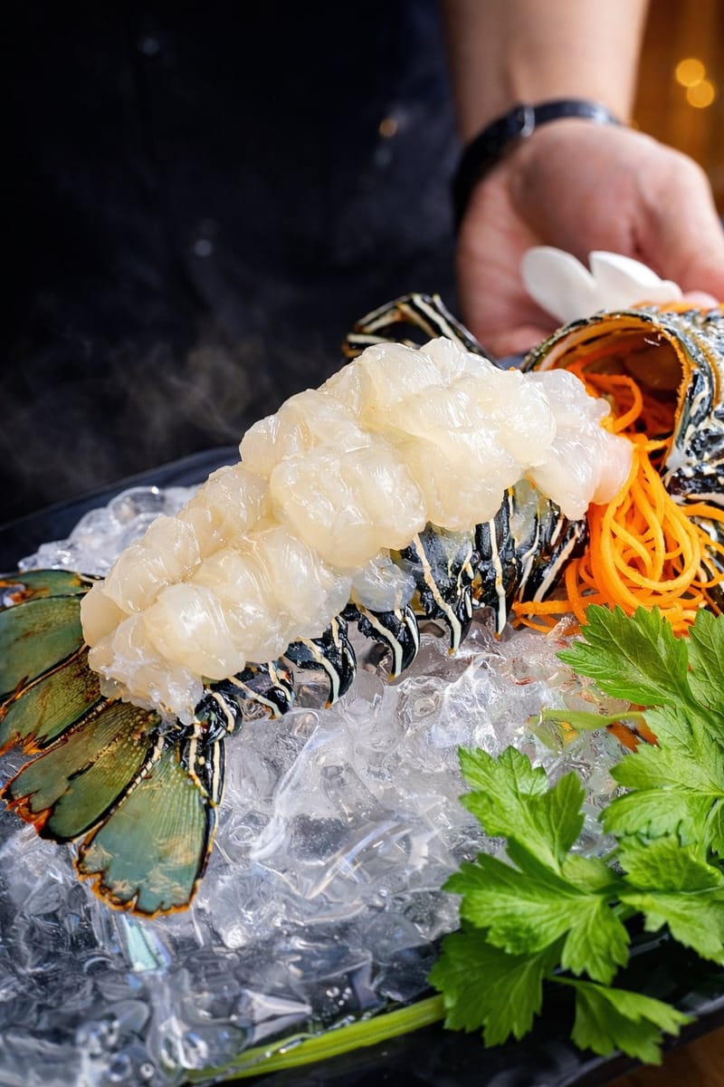 กุ้งล็อปเตอร์ซาซิมิ