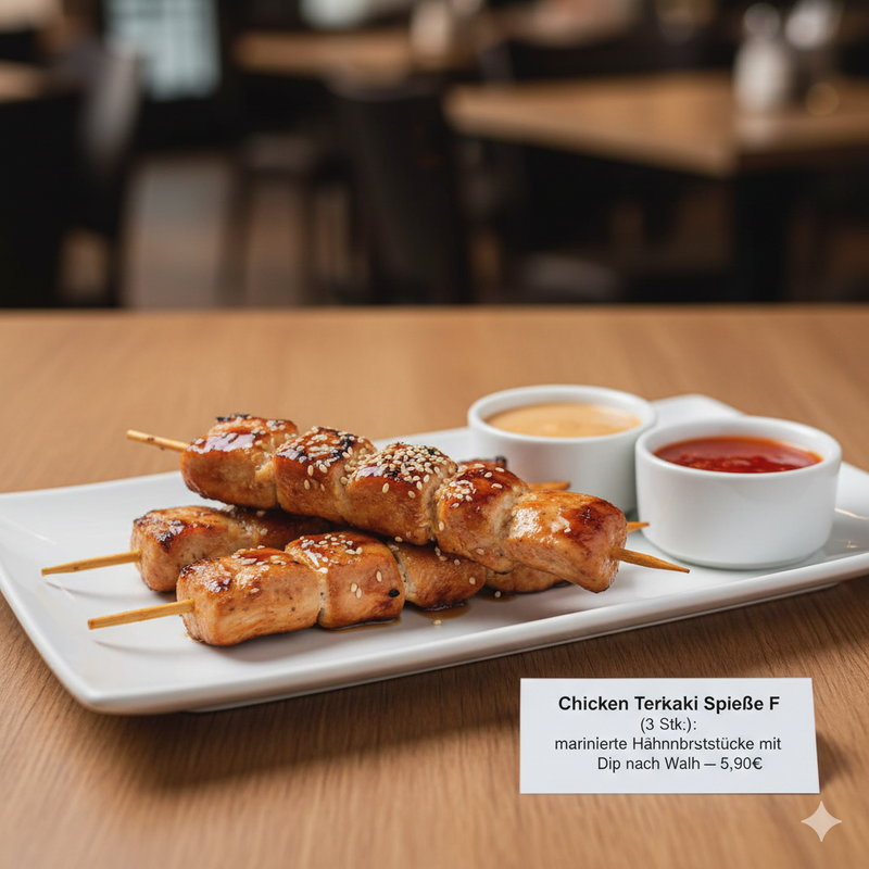 Chicken Teriyaki SpießeF (3 Stk)