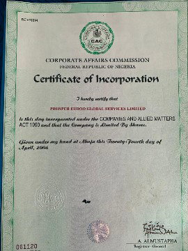 COMPANY REGISTRATION