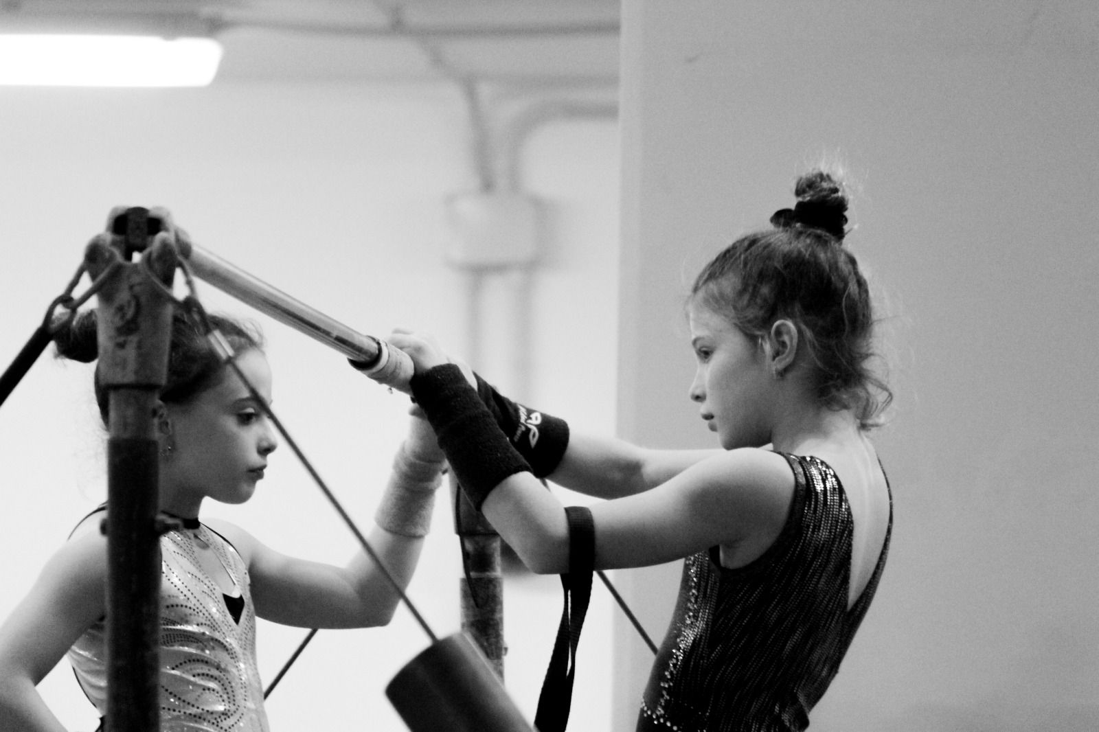 Allenamento di ginnastica artistica