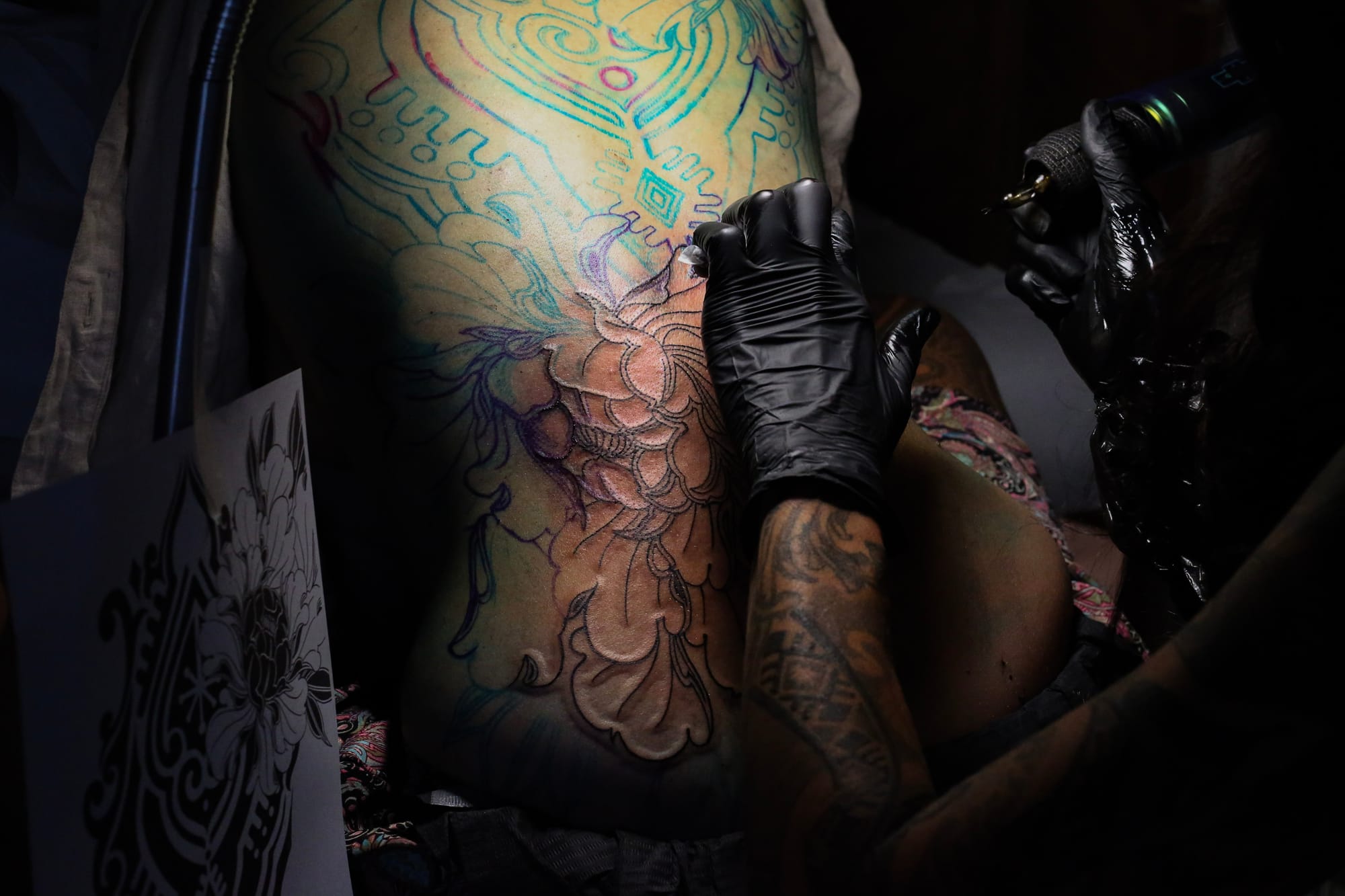 Reportage tattoo session