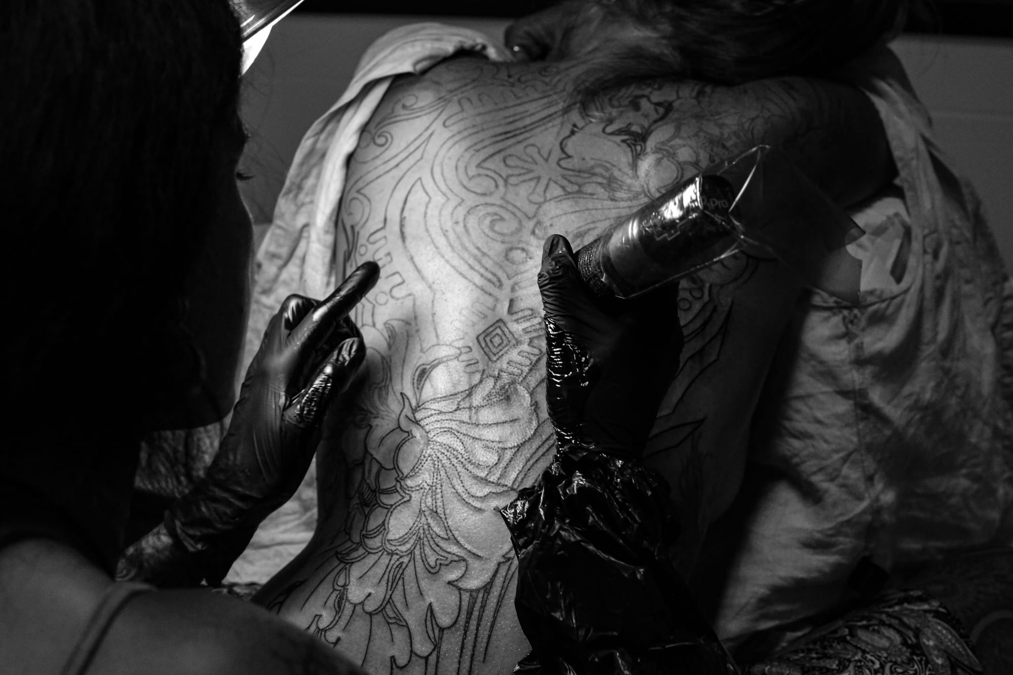 Reportage tattoo session