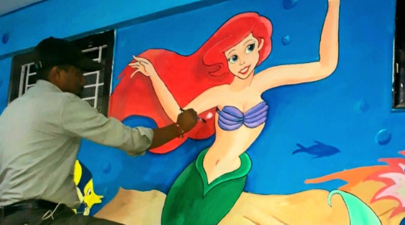 School Wall Mural