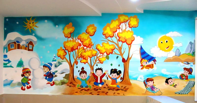 School Wall Mural
