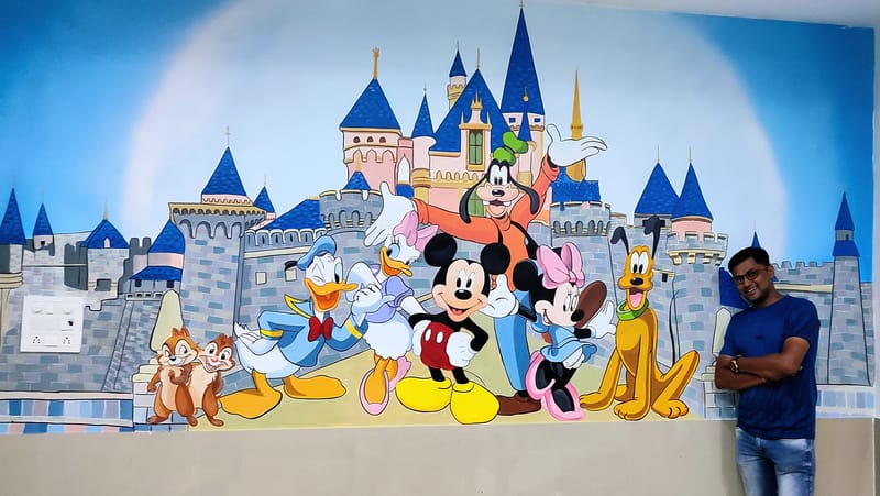 School Wall Mural