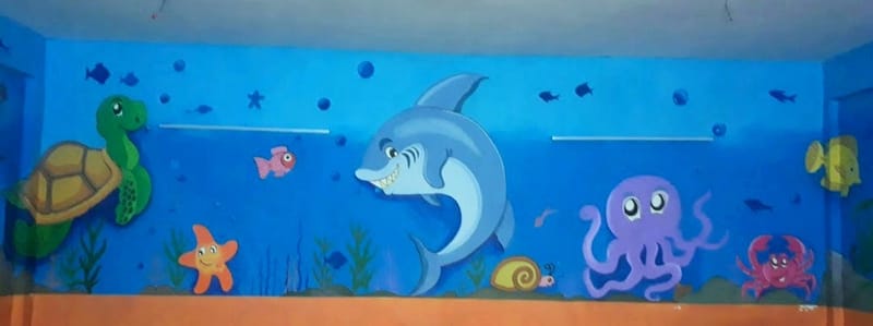 School Wall Mural