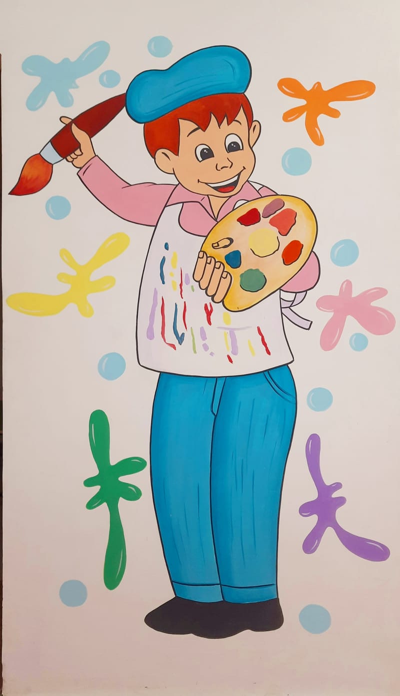 School Wall Mural