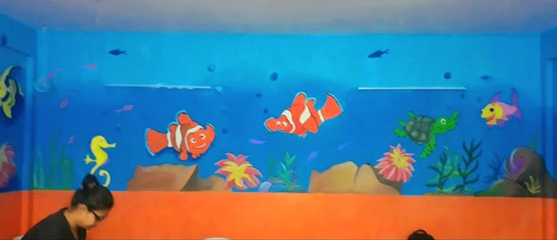 School Wall Mural