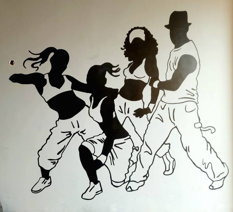 Dance classroom wall art