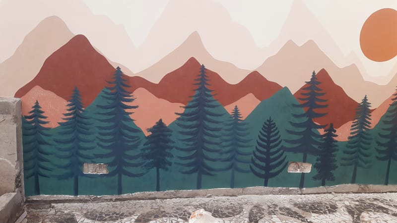 Terrace wall art painting