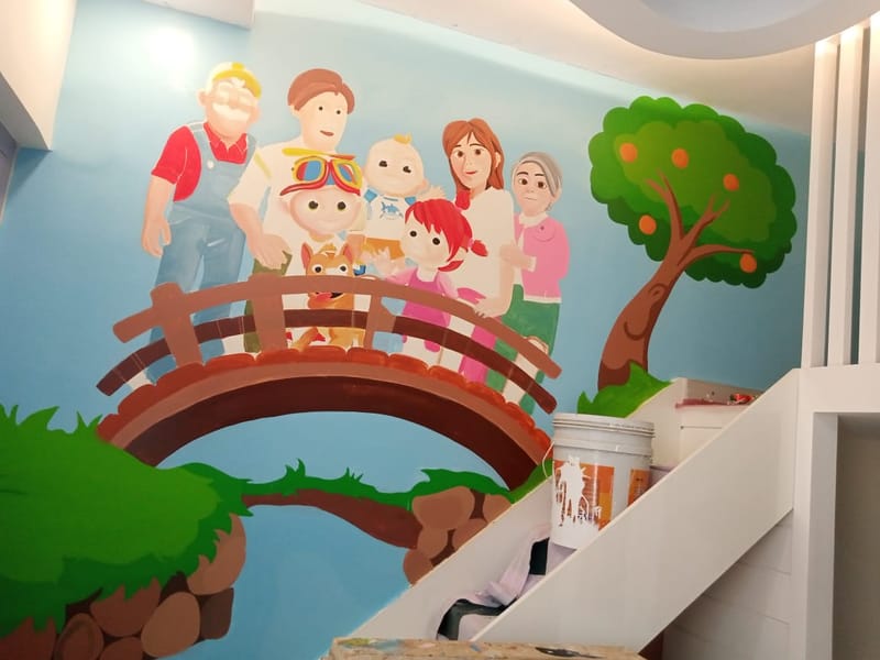 Kids Room wall art design 