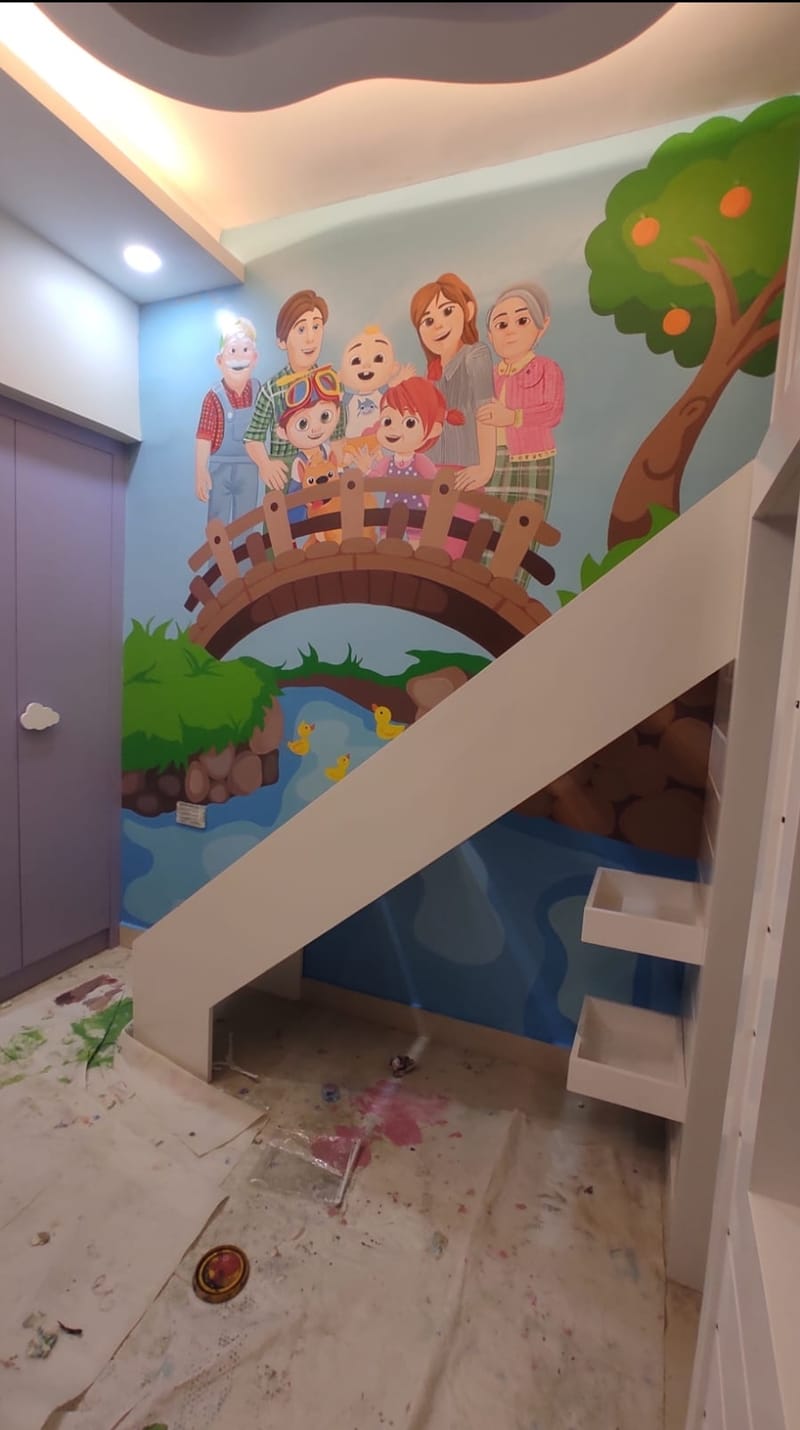 Kids Room wall art design 
