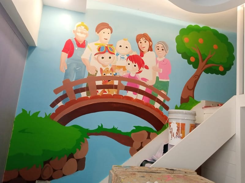 Kids Room wall art design 