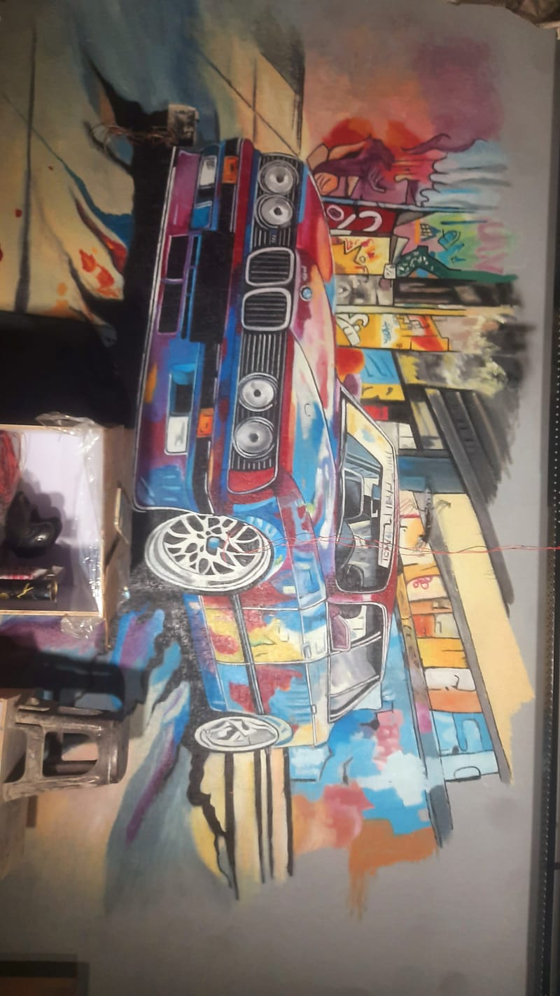 • Car Showroom Graffiti Specialist • Premium Automotive Wall Murals • Custom Sports Car Wall Art • Hand-Painted Automobile Sketches • Commercial Garage Wall Painting