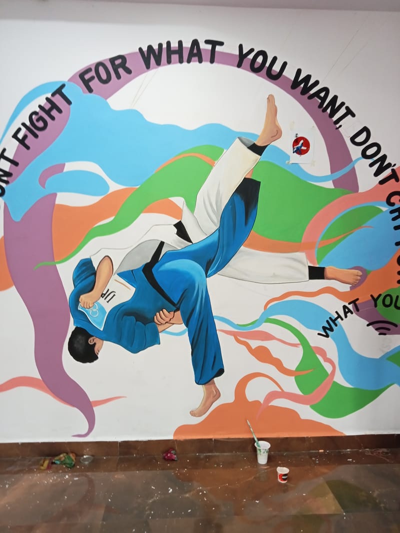 Judo Academy Graffiti Wall Art 