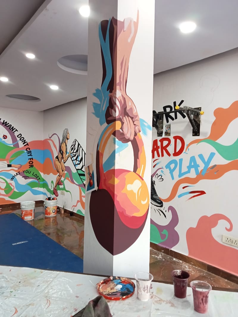 Judo Academy Graffiti Wall Art 