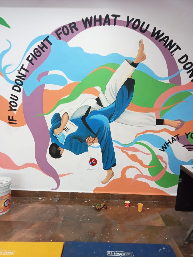Judo Academy Graffiti Wall Art 