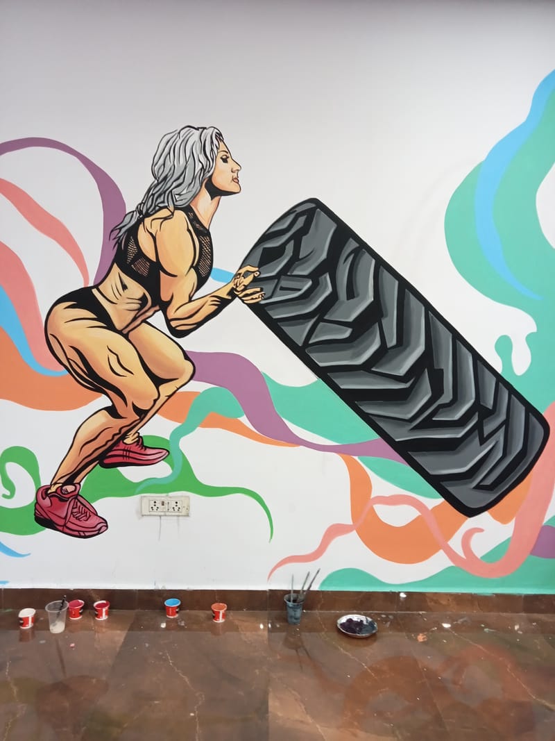 Judo Academy Graffiti Wall Art 