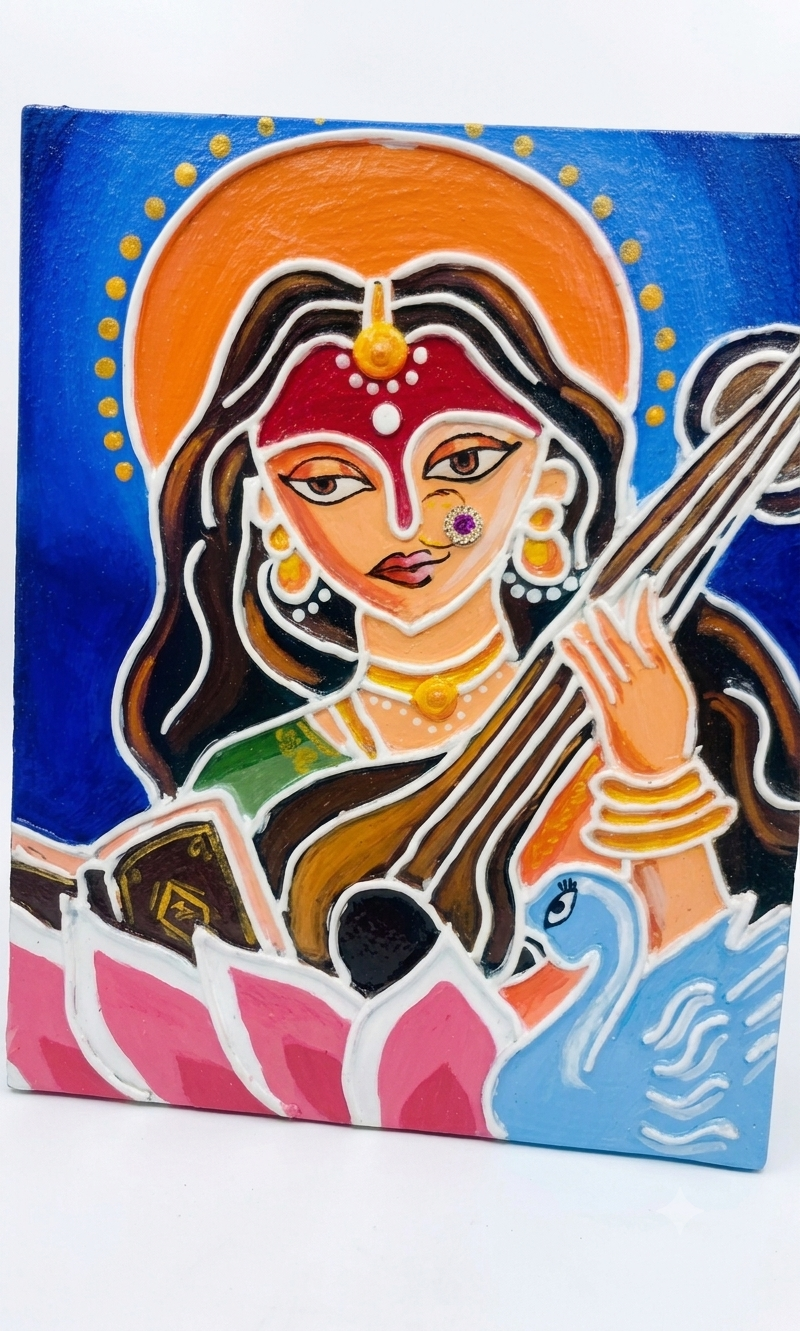 Maa Sarsvati Lippan Art