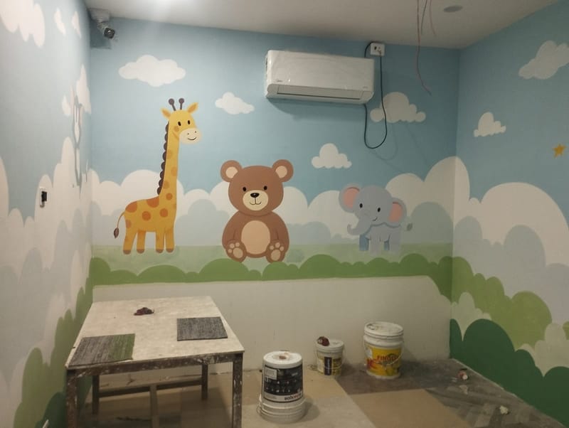 Kids Room wall art design 