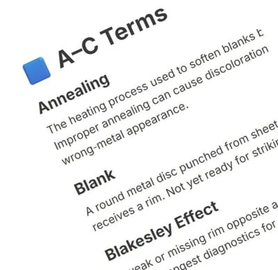 GLOSSARY OF MINT ERROR TERMINOLOGY