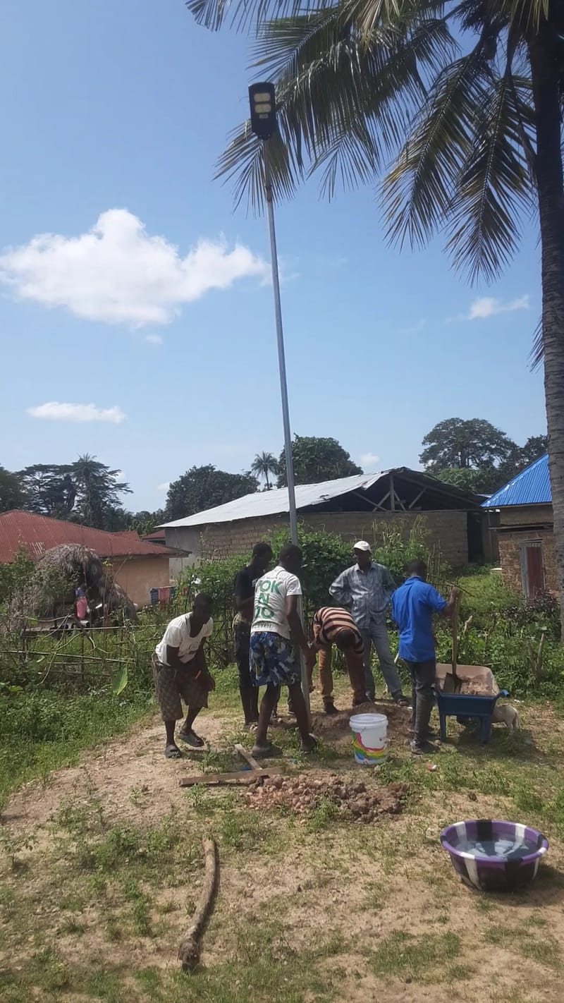 Solar Street Light Installation 